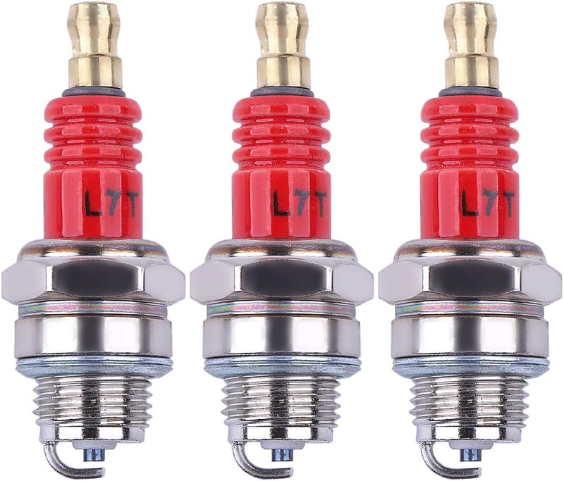 Atunee 3 Pack L7T Spark Plug for 2-Stroke Small Engine for Husqvarna 33cc 43cc 47cc 49cc Chainsaw Trimmer Lawn Mower Chainsaw Trimmer Blower - Image 1